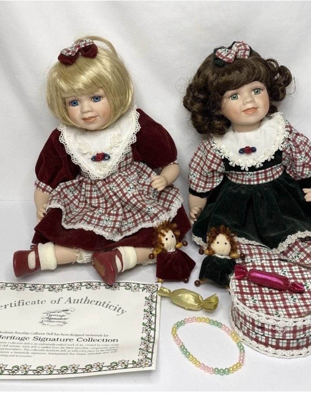 Heritage Signature Collection Porcelain Doll Set "Stephanie & Sabrina" #12276